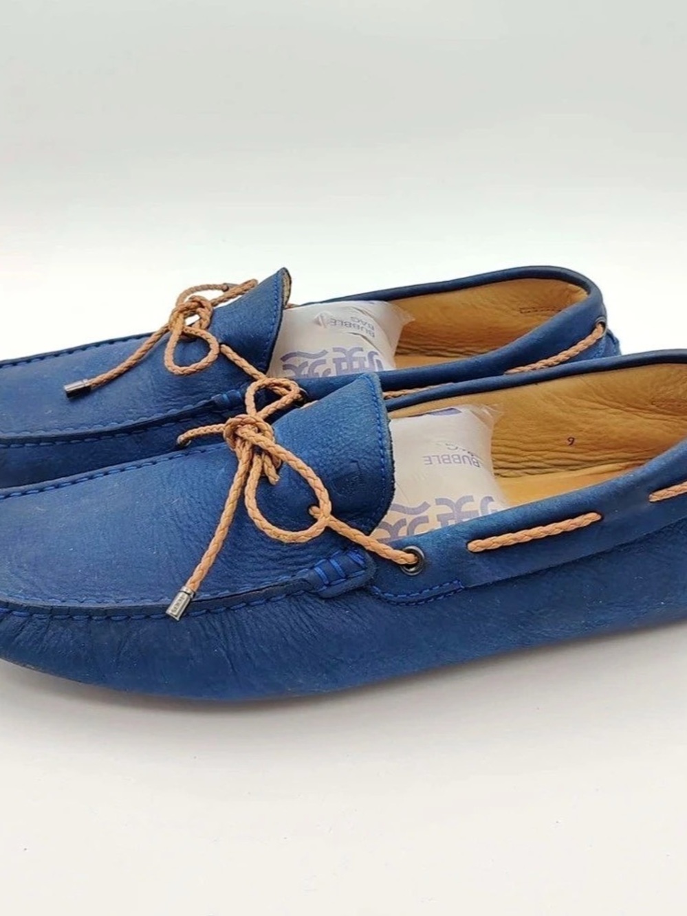 Tod's Gommino Laccetto Driving Shoes Blue Boat Shoes